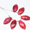 Natural Red Ruby Faceted Marquise Drops Matching Pair 6 Same Size Beads Size 20x10mm approx. Ruby is a blood red color gemstone variety of corundum. It is also known as undisputed king of gemstones. Ruby is a zodiac sign of Leo. 